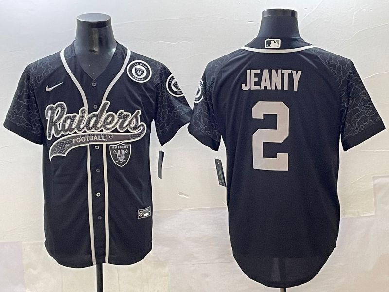 Men 2025 Oakland Raiders 2 Jeanty Black Joint Name Nike Limited NFL Jersey style 11